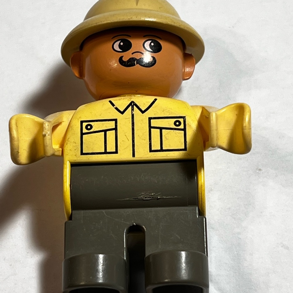 LEGO Duplo Safari 2.5” Gray pants mustache